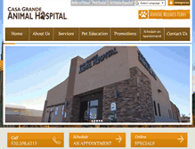 Tablet Screenshot of casagrandeanimalhospital.com